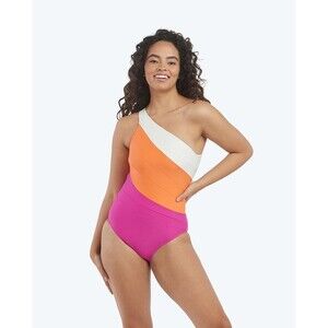 NWT Summersalt Swimsuit 10 LT - The Long Torso Sidestroke - Pink & White